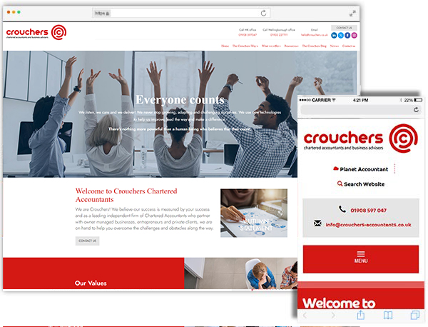 Crouchers Chartered Accountants website example