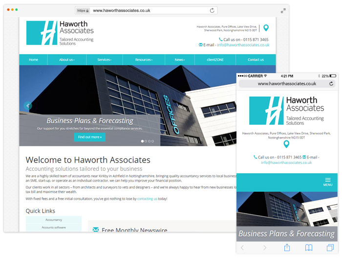Haworth Associates website example