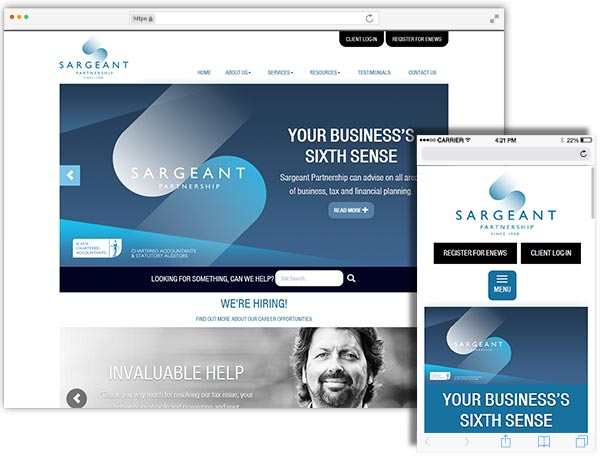 Sargeant Partnership website example