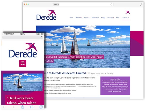 Derede Associates Limited website example