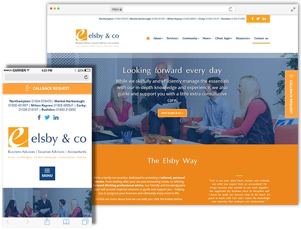 Elsby & Co website example