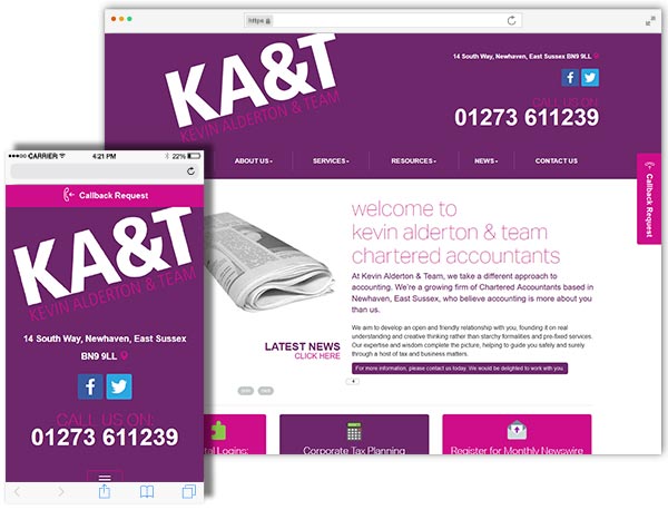 Kevin Alderton website example