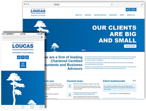 Loucas website example