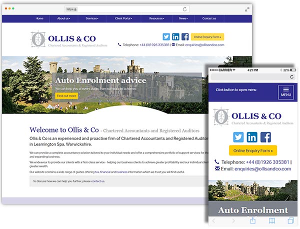 Ollis & Co website example