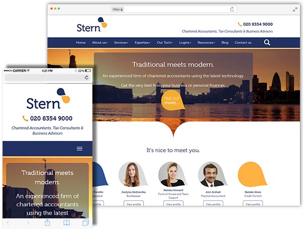 Stern website example